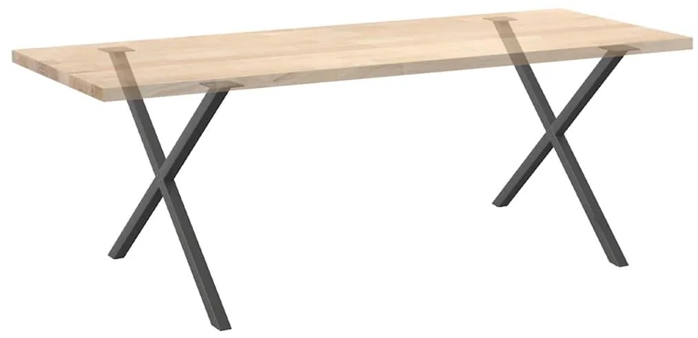 Pés para mesa de jantar em formato de X, 2 peças, antracite, 90x (72-7