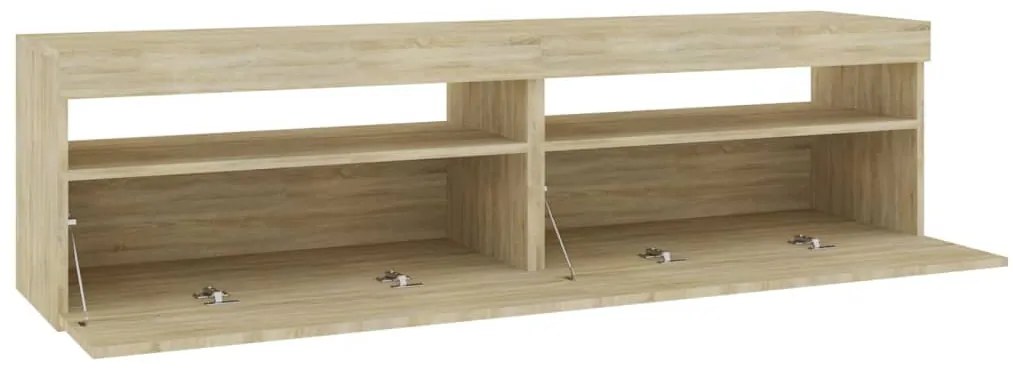 Móveis de TV com luzes LED 2 pcs 75x35x40 cm carvalho sonoma