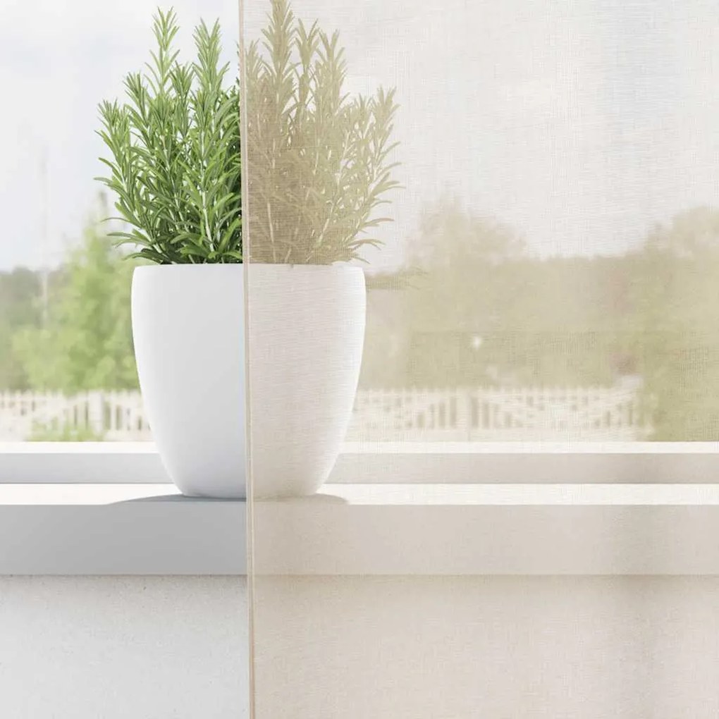 Cortinas de voile com ilhós 2 pcs creme 140x140 cm
