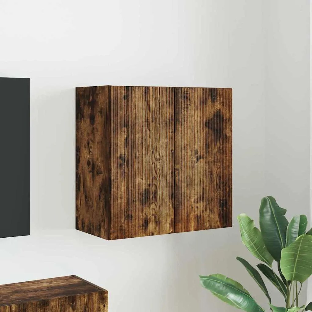 vidaXL Armário de TV de Parede Carvalho Defumado 59,5 x 31 x 60 cm