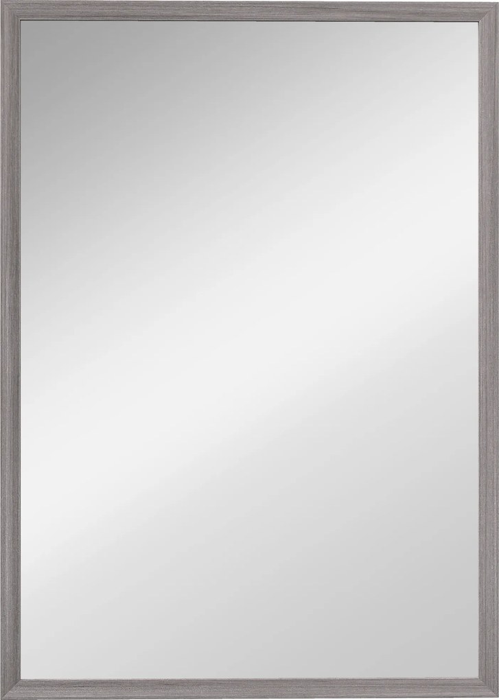 HOMCOM Espelho de parede, 50 x 70 cm, moldura em imitação de madeira, montagem fácil, inclui parafusos | Aosom Portugal