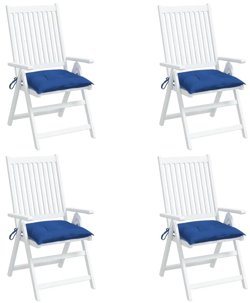 vidaXL Almofadões para móveis de paletes 4 pcs tecido oxford azul