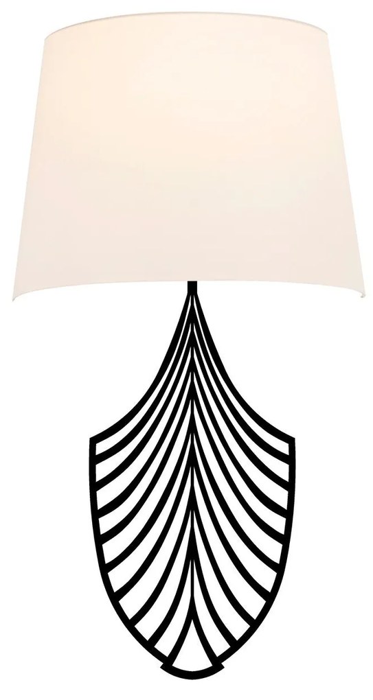 Candeeiro de Parede Asaf – Branco Preto – 15 x 28 cm