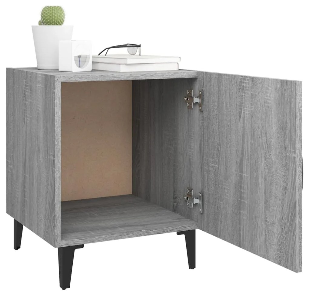 Mesa de cabeceira 2 pcs derivados de madeira cinzento sonoma