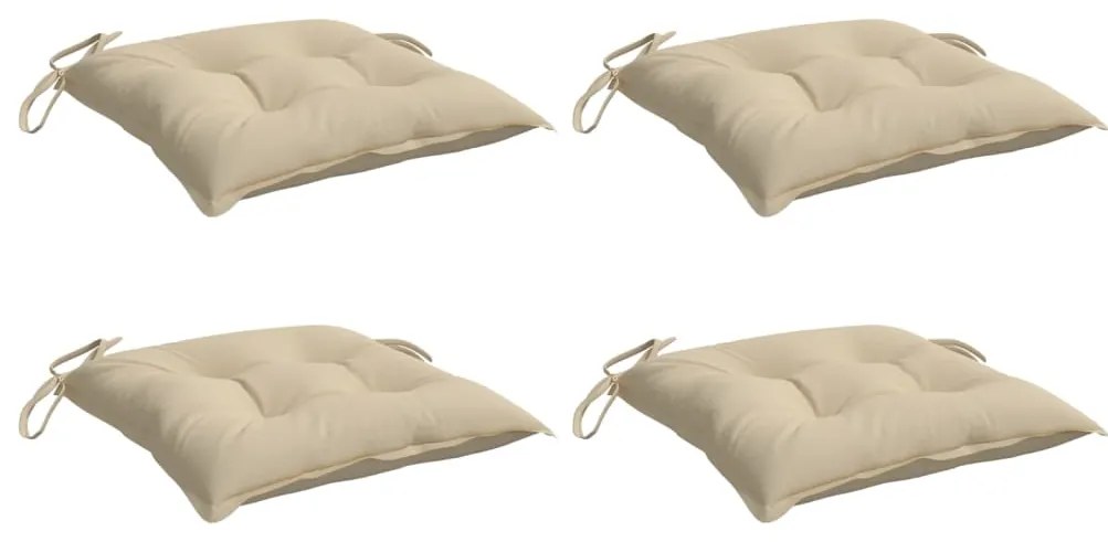 Almofadões para móveis de paletes 4 pcs tecido oxford bege