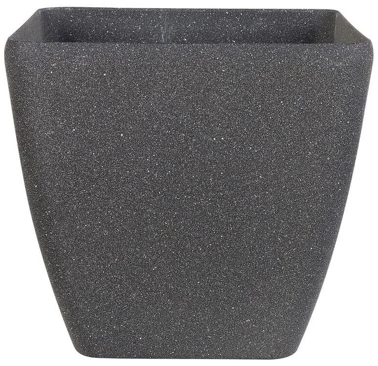 Vaso para plantas 49 x 49 x 49 cm cinzento escuro ZELI Beliani
