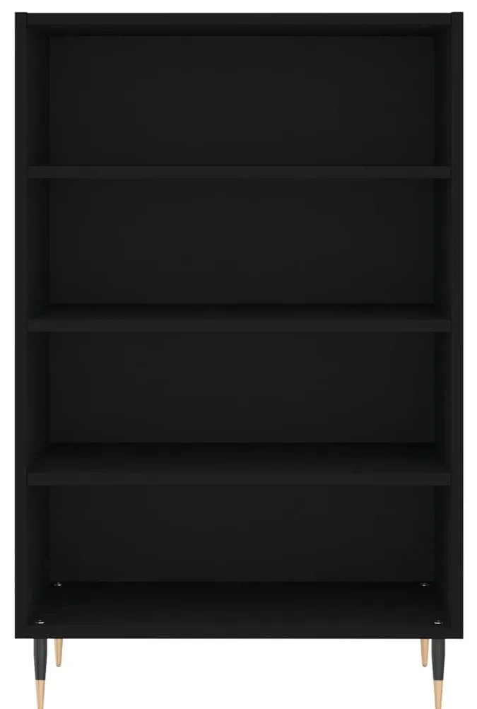 Armário alto 57x35x90 cm derivados de madeira preto