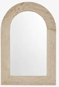 Espelho De Parede Em Pedra Natural Alune Travertino & 60 X 90 Cm - Sklum
