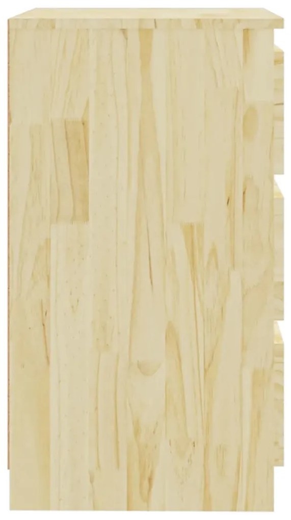 Mesa de cabeceira 60x36x64 cm madeira de pinho maciça