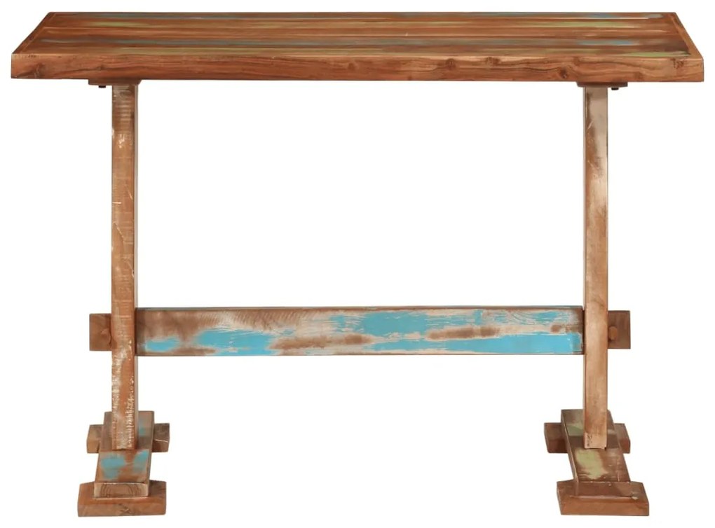 Mesa de jantar 110x55x78 cm madeira recuperada maciça