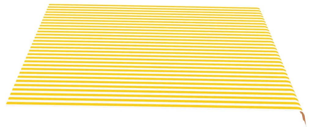 Tecido de substituição para toldo 4,5x3,5 m amarelo e branco