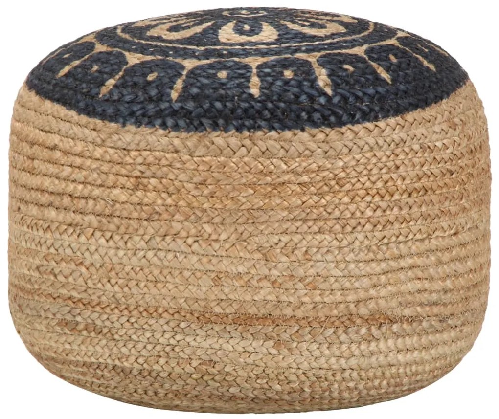 vidaXL Pufe artesanal 45x30 cm juta azul