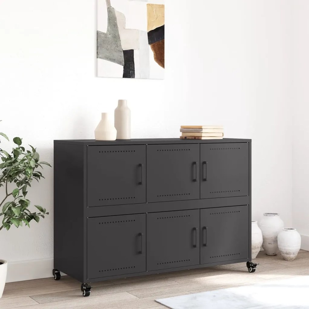 Aparador 100,5x39x72 cm aço preto
