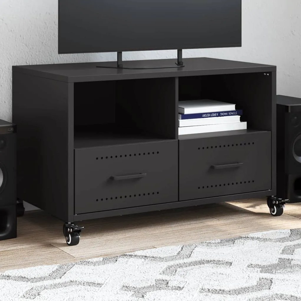 Móvel de TV 68x39x43,5 cm aço preto