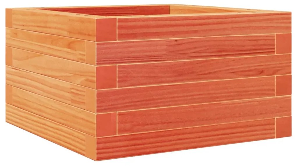 Vaso/floreira de jardim 40x40x23 cm pinho maciço castanho-mel