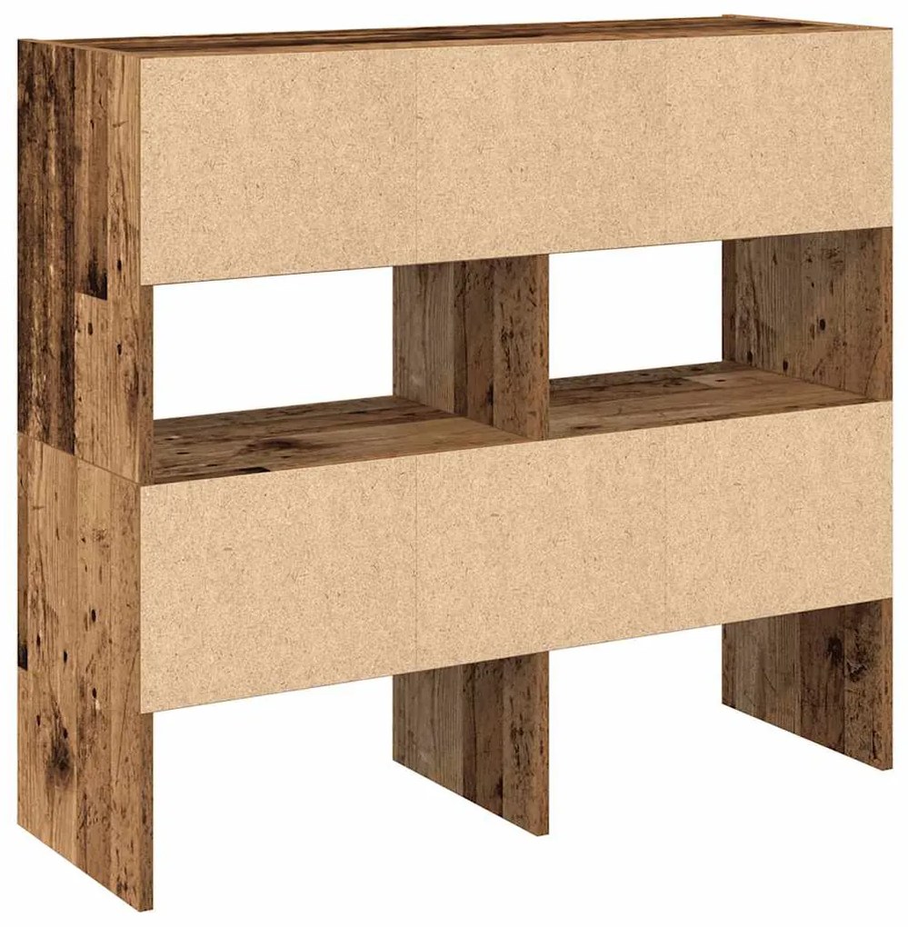 Sapateiras 2 pcs empilháveis 89,5x30x40 cm madeira velha