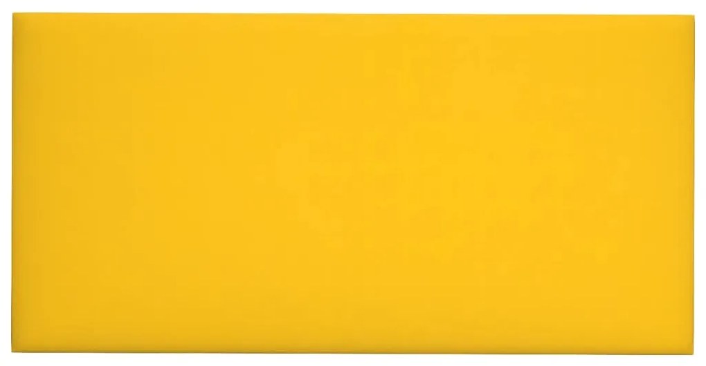 Painel de parede 12 pcs 60x30 cm veludo 2,16 m² amarelo