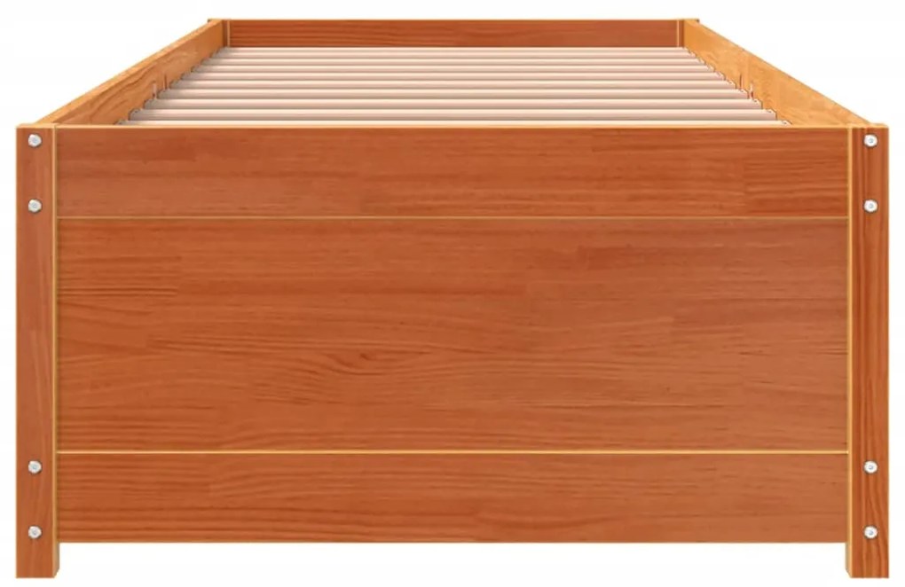Sofá-cama sem colchão 90x190 cm pinho maciço castanho-mel