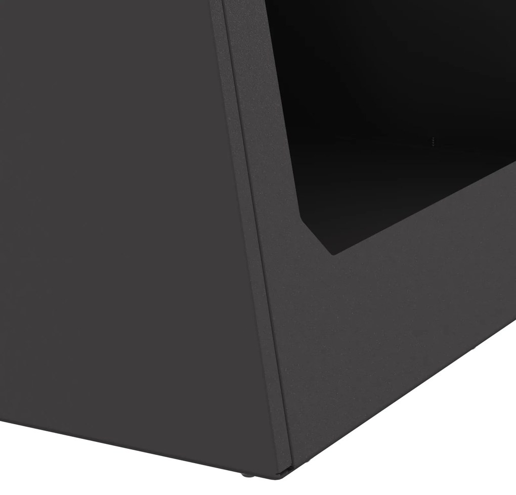 Fogueira Pyramid vidaXL Preto 50x50x51 cm Aço