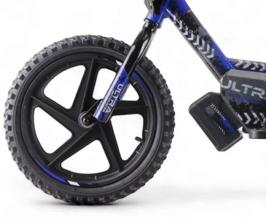 Bicicleta de equilíbrio elétrica para crianças de 24 volts, 16 polegadas - azul
