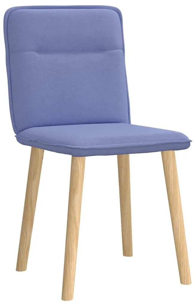 Cadeiras de jantar 2 pcs Jeans Tecido Azul