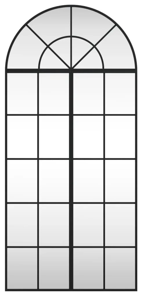 Espelho de parede arqueado 60x130 cm ferro preto