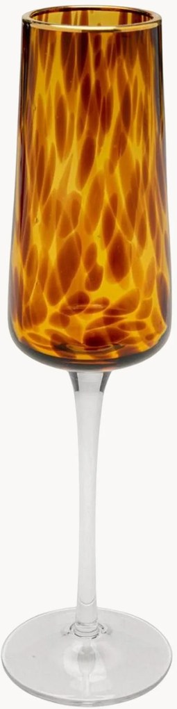 Copos de champanhe artesanais Caramel, conjunto de 4