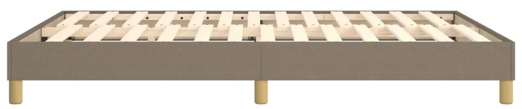 Cama sem colchão 140x190 cm tecido castanho-acinzentado