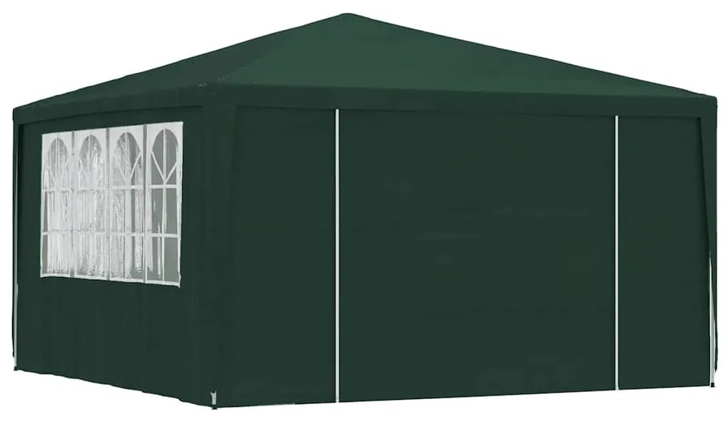 Tenda festas profissional c/ paredes laterais 4x4m 90g/m² verde