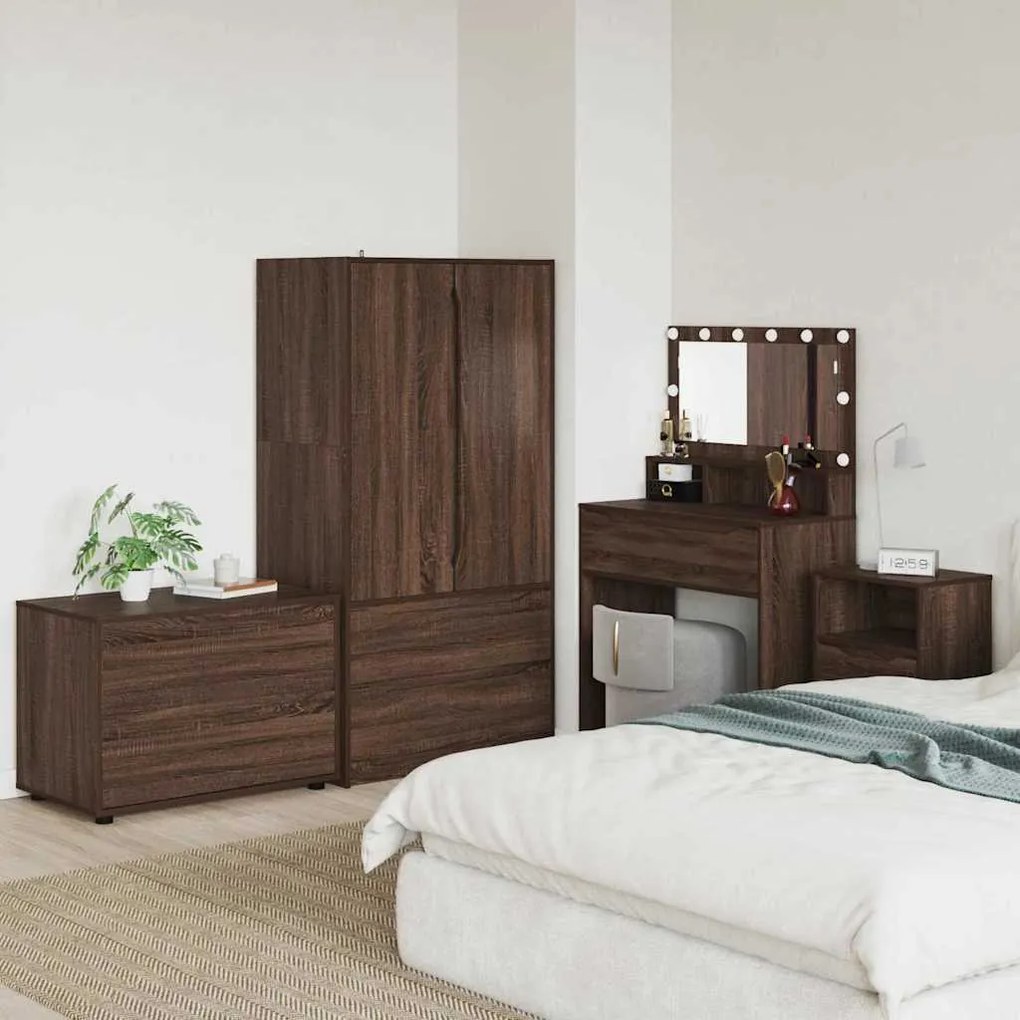 vidaXL Armário de arrumação Carvalho Marrom 80 x 48 x 57 cm