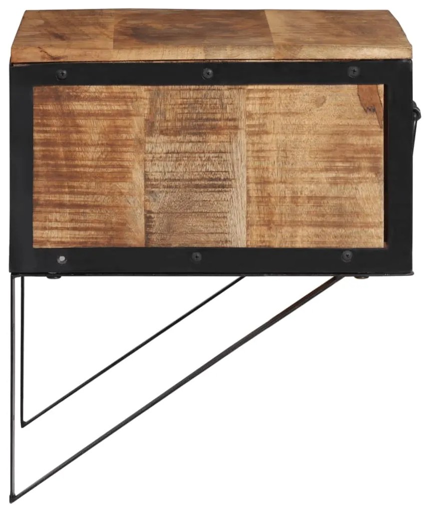 Mesa de cabeceira 40x35x40 cm madeira de mangueira maciça