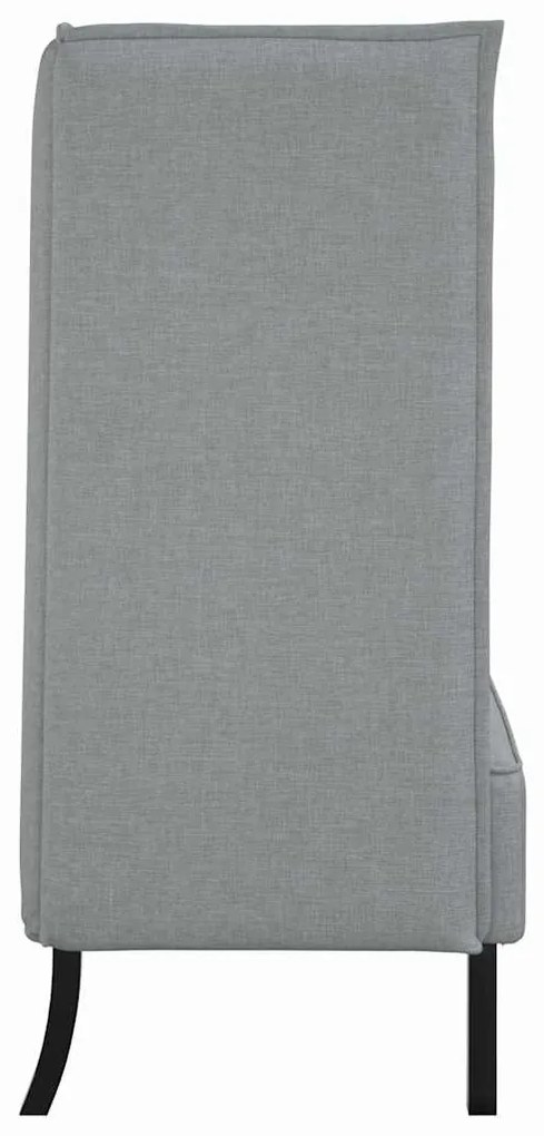 Sofá com Costas Altas Cinza Claro 109x56x121 cm Tecido