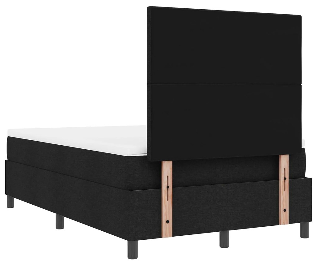 Cama Box com Colchão Preto 120x200 cm Tecido