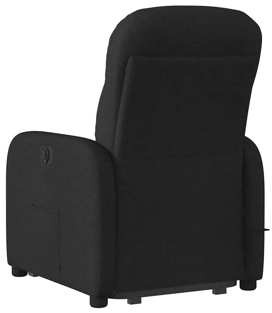 Poltrona de massagens reclinável elevatória tecido preto