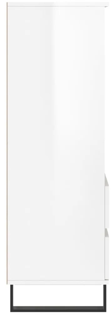 Aparador 40x36x110 cm derivados de madeira branco brilhante