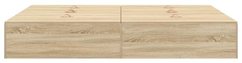 Estrado de Cama Storage em Carvalho Sonoma 140x200 cm