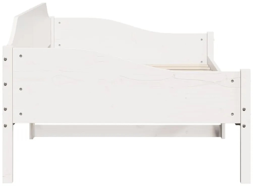 Cama sem colchão 90x190 cm madeira de pinho maciça branco