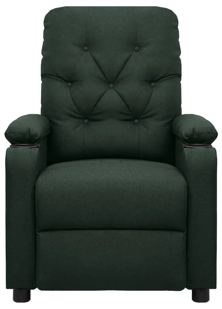 Poltrona de massagens tecido verde-escuro