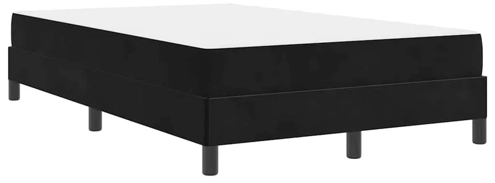 Cama box spring com colchão Preto 120 x 190 cm Veludo