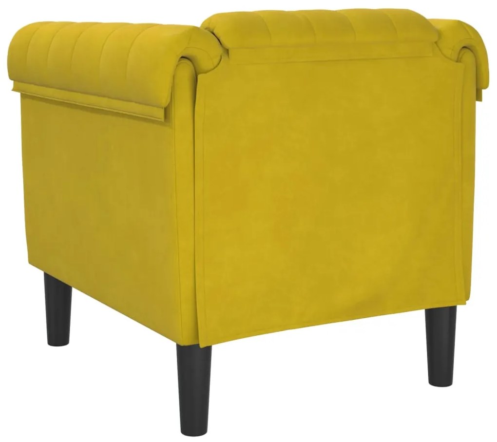 Poltrona veludo amarelo