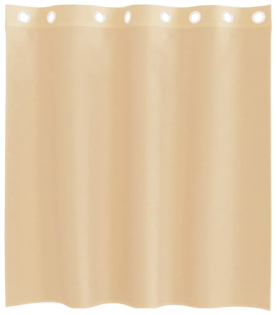 Cortinas de voile com ilhós 2 pcs areia