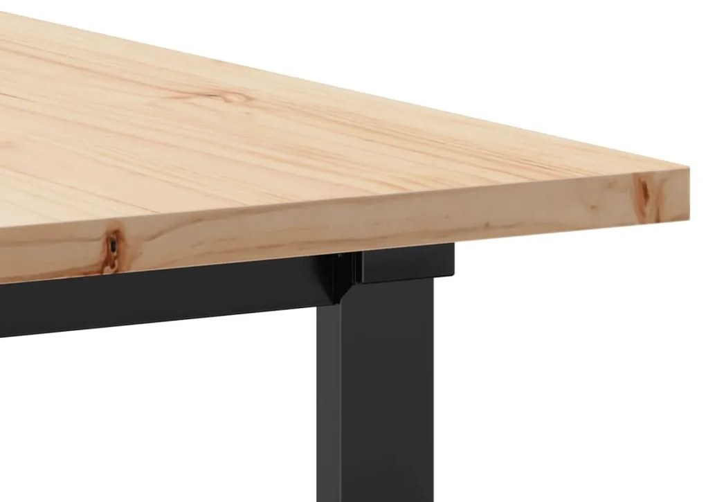 Mesa de jantar estrutura em O 180x90x75,5cm pinho/aço