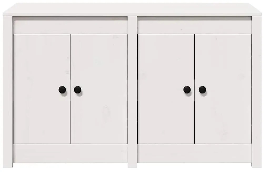 Armário de Cozinha Externo Branco 106x55x64 cm Madeira Sólida de Pinho