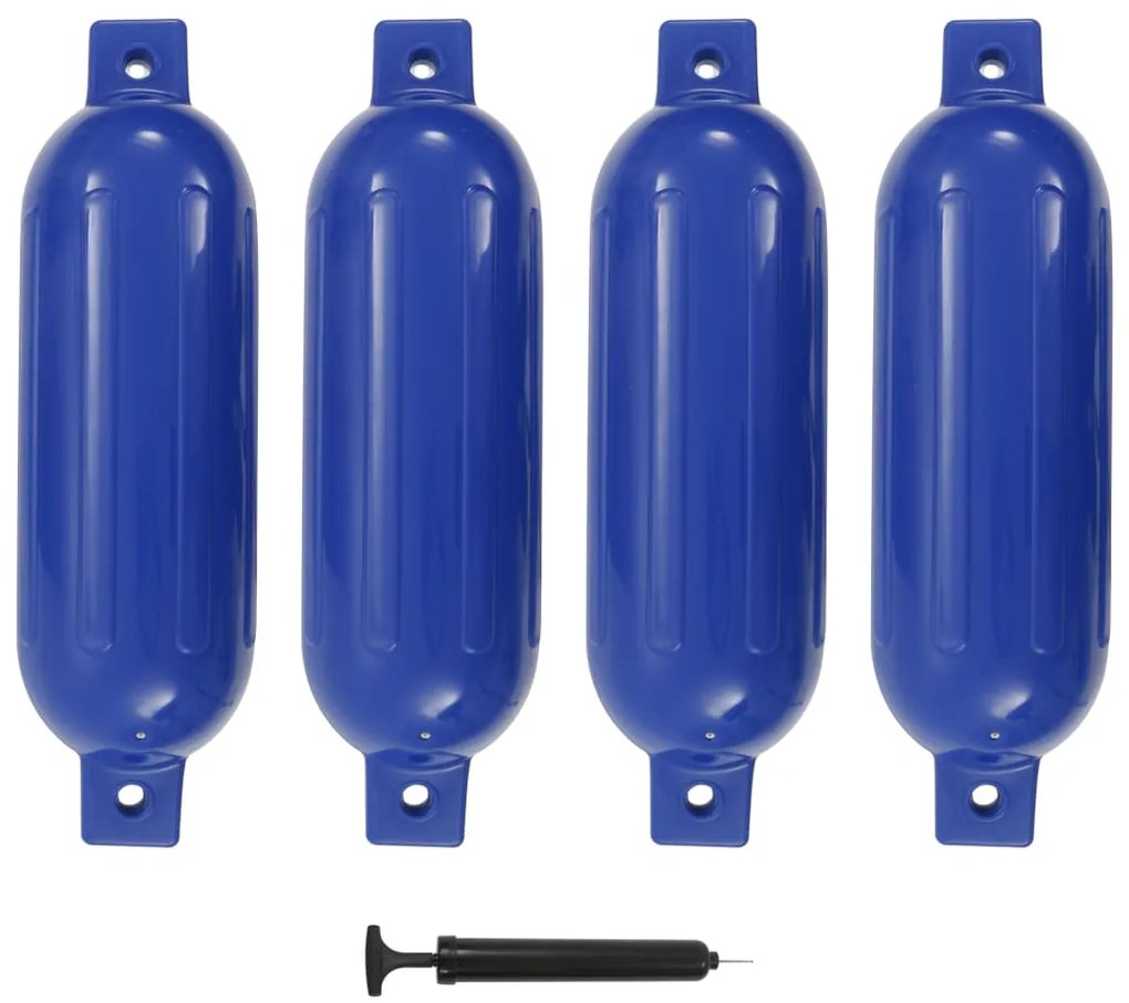 Para-choques para barco 4 pcs 51x14 cm PVC azul