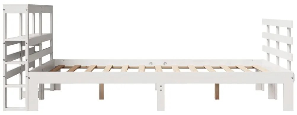 Estrutura de cama c/ cabeceira sem colchão 140x200 cm branco