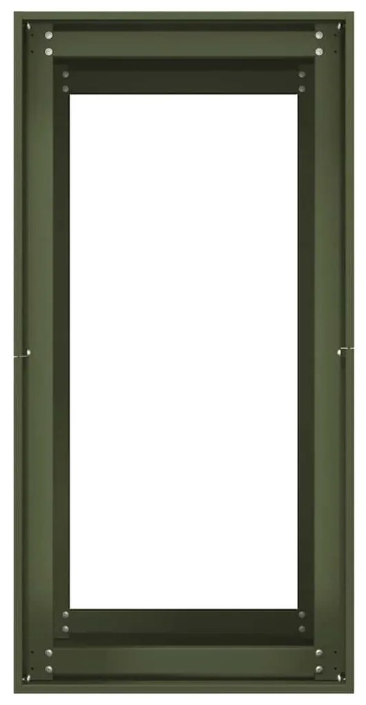 Vaso floreira 40x80x80 cm aço verde azeitona