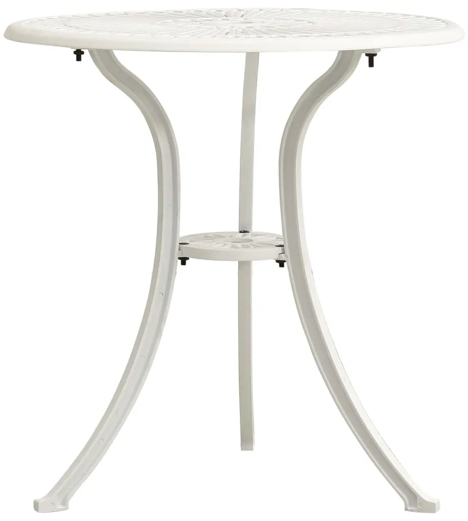 3 pcs conjunto de bistrô alumínio fundido branco