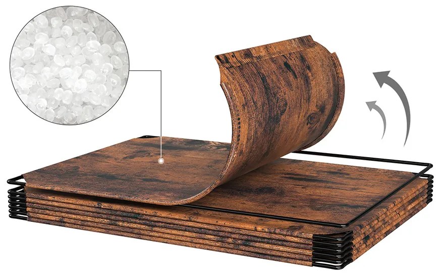 Sapateira em plástico 43 x 31 x 173 cm Castanho vintage