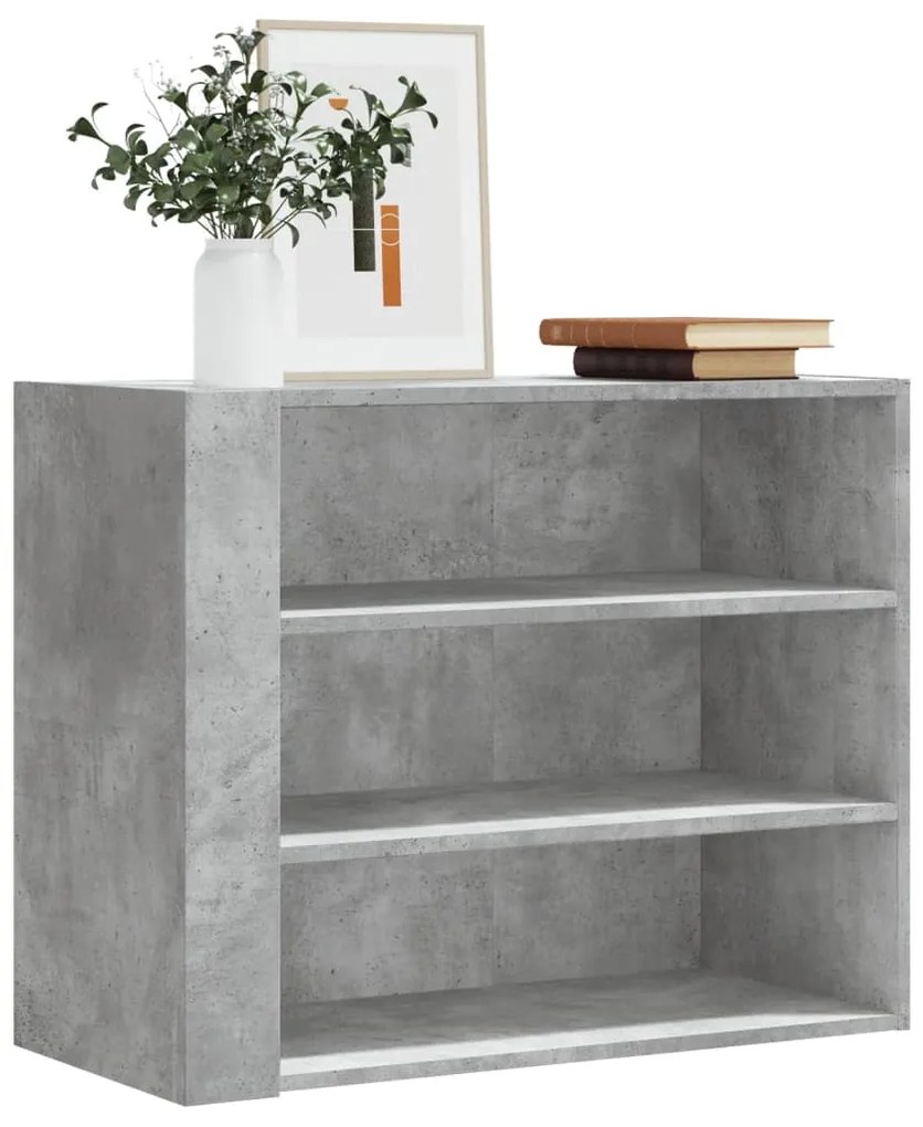 vidaXL Armário parede 75x35x60 cm derivados madeira cinzento cimento