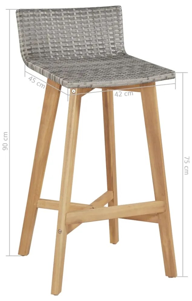 5 pcs conjunto de jantar exterior madeira acácia maciça